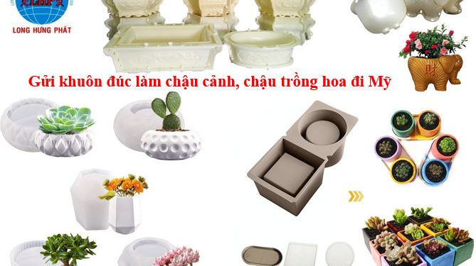 Gửi khuôn đúc làm chậu đi Mỹ