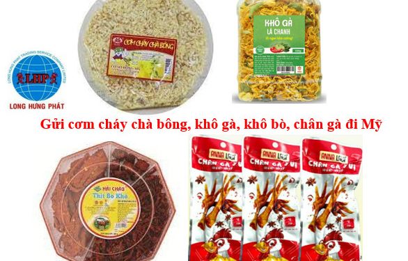 Gửi cơm cháy chà bông đi Mỹ