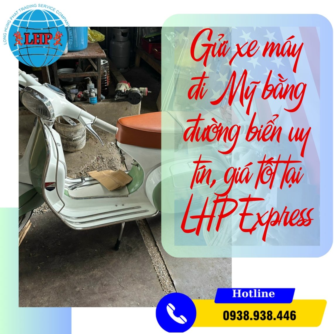 Gửi xe máy đi Mỹ
