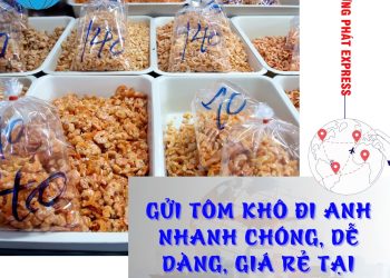 Gửi tôm khô đi Anh