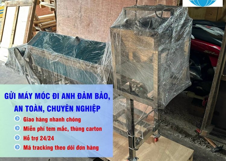 Gửi máy móc đi Anh