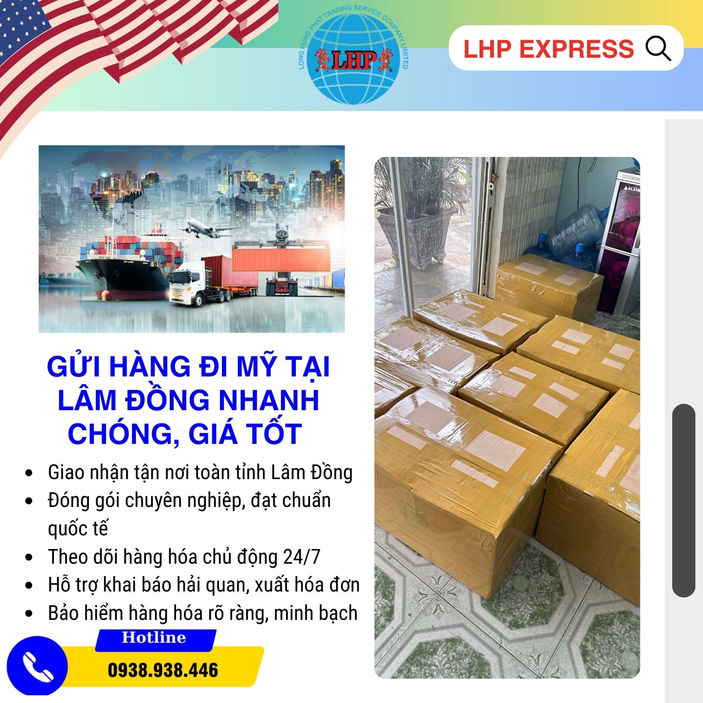 Gửi hàng đi Mỹ tại Lâm Đồng