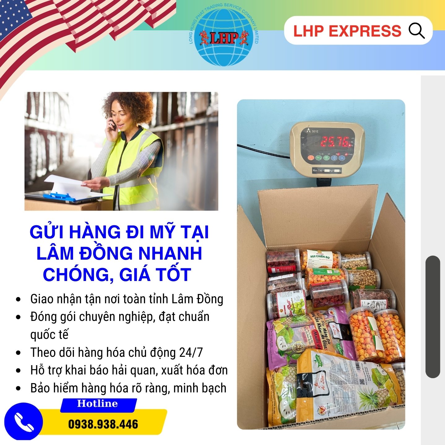 Gửi hàng đi Mỹ tại Lâm Đồng