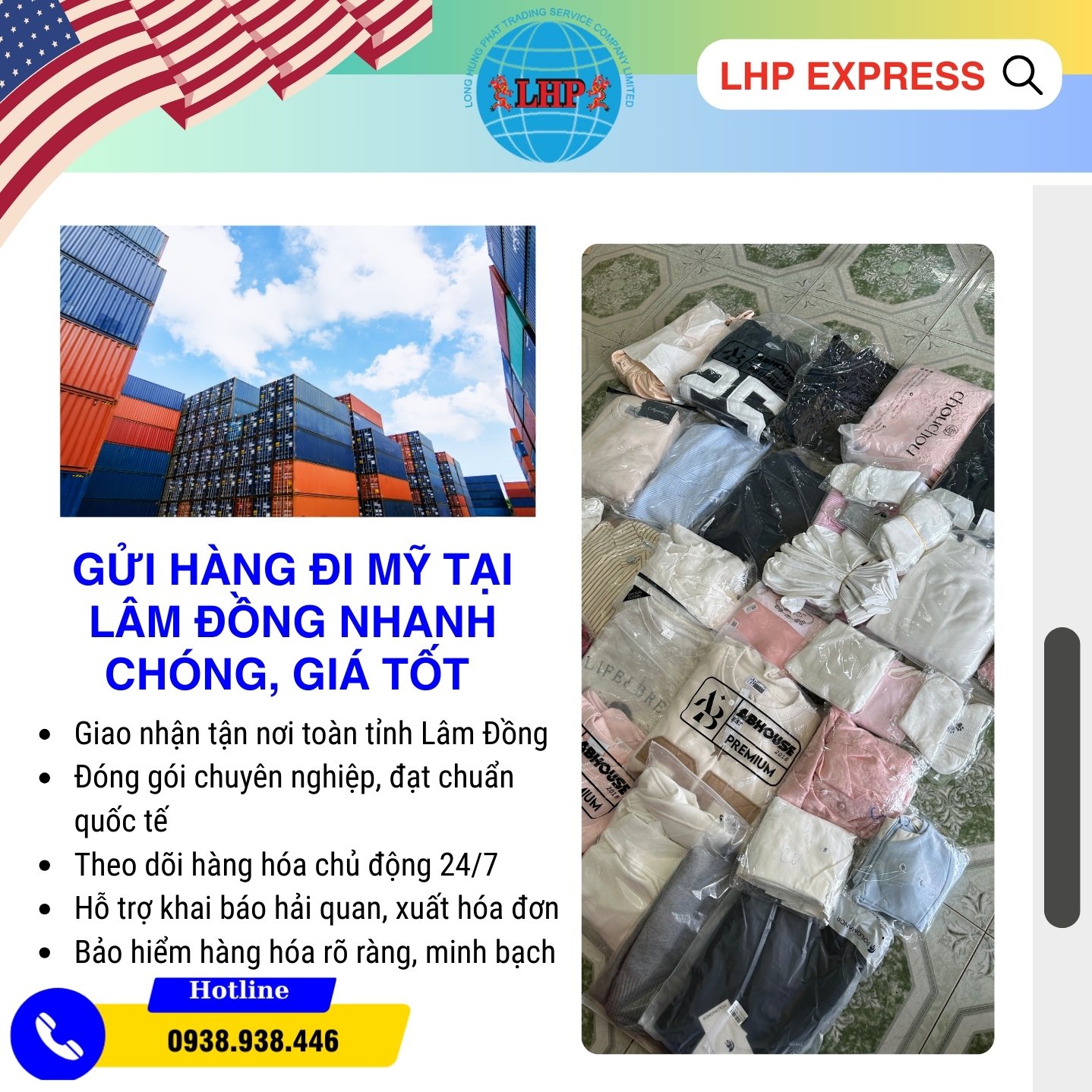 Gửi hàng đi Mỹ tại Lâm Đồng