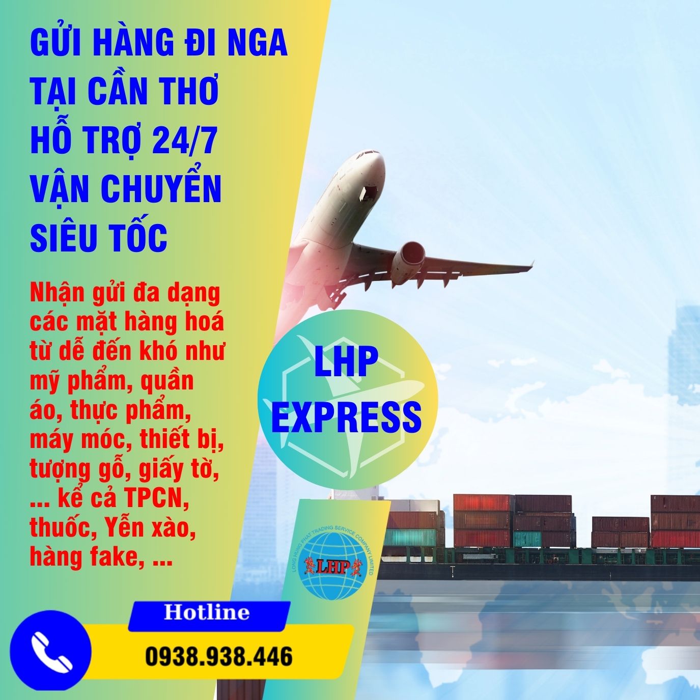 Gửi hàng đi Nga tại Cần Thơ