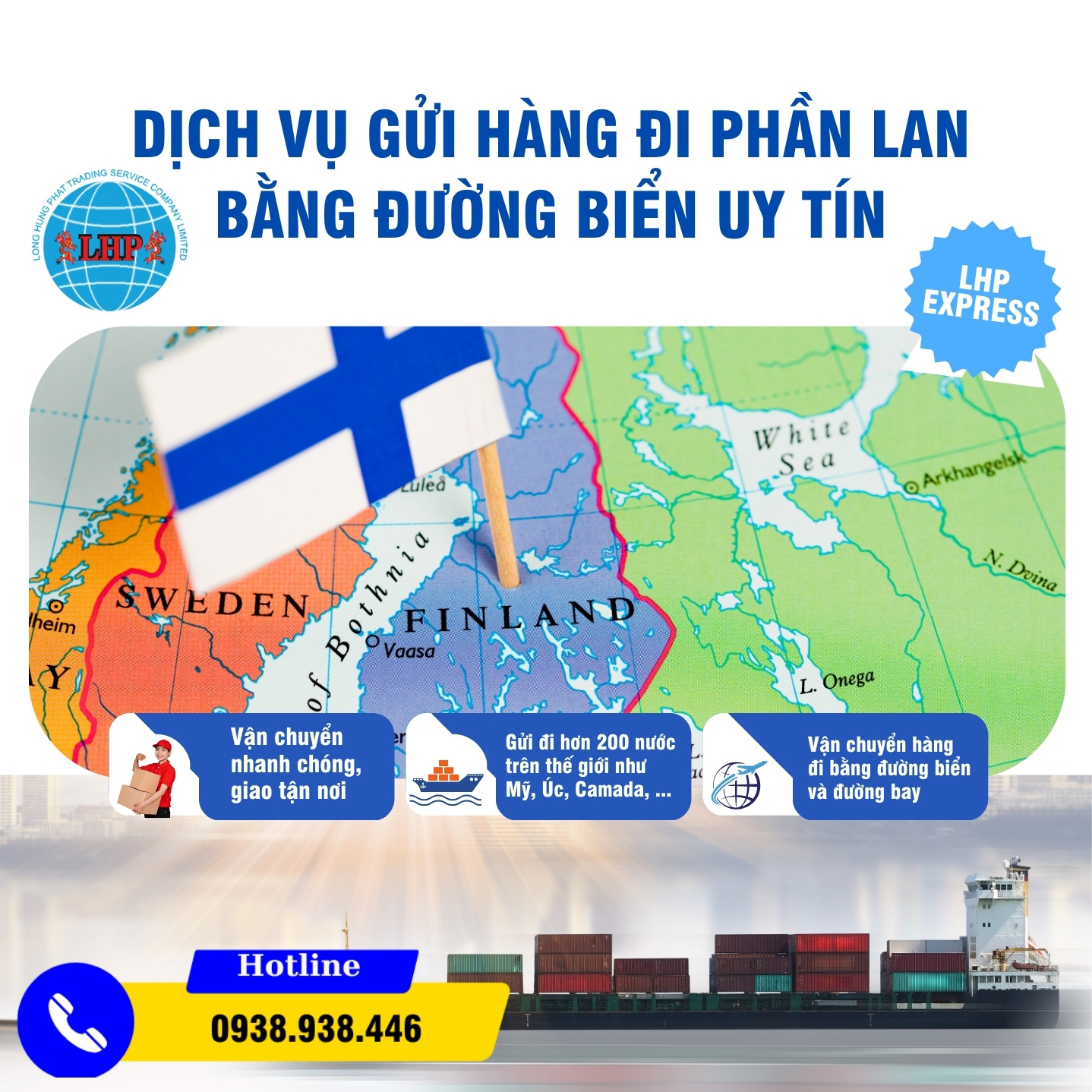 gửi hàng đi Phần Lan bằng đường biển