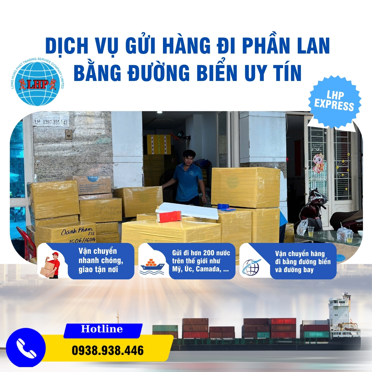 Gửi hàng đi Phần Lan bằng đường biển