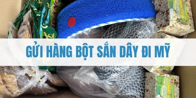 gửi bột sắn dây đi Mỹ
